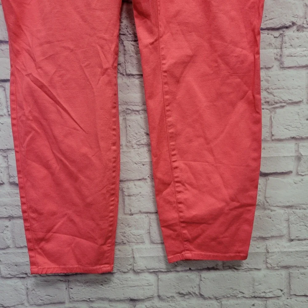 NEW Crown &‎ Ivy Curvy 22W Coral Pink Skinny Jeans Stretch Denim Preppy Casual - Picture 4 of 9